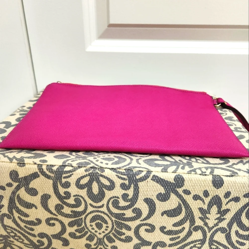 Michael Kors Large Pink Studded Clutch - Picture 7 of 8